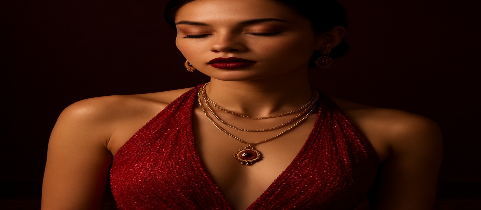 3333def গেমিং প্ল্যাটফর্ম টেবিলে লাল পোশাকে সজ্জিত এক নারী কর্মচারি